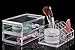 MCB Home Essentials-Acrylic Makeup & Cosmetic Jewelry Organizer -Storage Display Box with 2 Set of Drawers Great Birthday Present