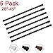 6 Pack Spring Tension Curtain Rod Adjustable Length for Kitchen, Bathroom, Cupboard, Wardrobe, Window, Bookshelf DIY Projects (28