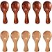 sansheng 10PCS Wooden Spoons Mini Condiments Sugar Seasoning Salt Honey Teaspoon,wooden candy spoon