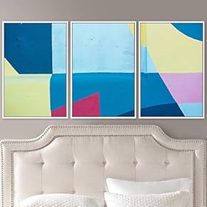 signwin 3 Piece Framed Canvas Wall Art Abstract...