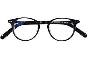 EAREADA Vintage Round Glasses Clear Lens Thick Round Rim Acetate Eyeglasses For Men…