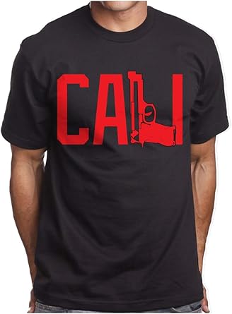 white black red graphic tee