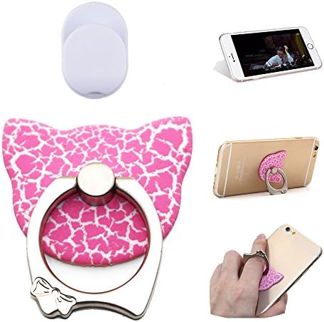 Ring for Phone, Samgg Universal Ring Grip Stand Holder for Any Smartphones and Device with Base Car Mounts (#1 Pink)