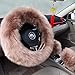 Ogrmar Winter Warm Faux Wool Steering Wheel Cover with Handbrake Cover & Gear Shift Cover for 14.96