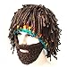 PShip Creative Knit Bearded Hats Handmade Beard Wig Warm Caps