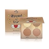Glow Kit 4 Color Illuminator Love Light Highlighter & Bronzer Shimmer Face Matte Palette
