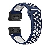 YOOSIDE for Fenix 5X/5X Plus Watch Band,26mm Easy Fit Soft Silicone Quick Release Replacement Band Strap for Garmin Fenix 3/3 HR/Fenix 5X/5X Plus/Fenix 3/3 HR/Quatix3,Fit 6.1
