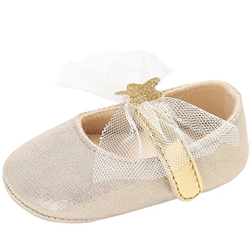 Fire Frog Baby Girls Mary Jane Shoes Stars Bow Wedding Princess Dress Costume Infant Toddlers Prewalker