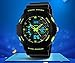 FANMIS Dual Display Fashion Men's LED Watch Silicone Dial Outdoor Sports Luminous Watch