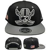 Basic Cap Las Vegas New Cross Sword Pirate Black Gray 2Tone Era Snapback Hat Cap