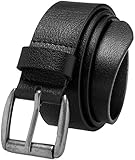 Men's Casual Belt Super Soft Full Grain Leather Roller Buckle 38MM 1.5 inch Black Brown Tan