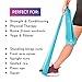 Meglio - Resistance Bands, Exercise Bands, Workout Bands, Latex-Free, Skin Friendly, for Early Stage Rehab, Increase Strength and Muscle Toning, Pilates, Stretching and Home Workouts (Coral)