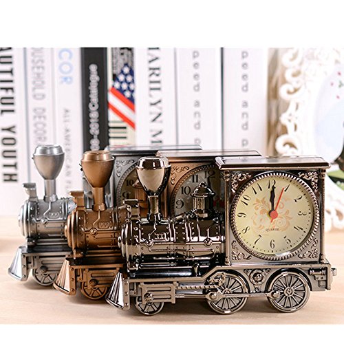 OFT Mini Trains Alarm Clocks Antique Train Quartz Alarm