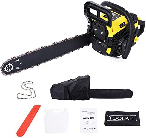 Meditool 3.5HP 58cc 2 Stroke Gas Powered Chain Saw, 20" Powerful Petrol Chainsaw (58cc)