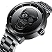 Mens Black Big Face Watches Men 30M Waterproof Large Luxury Casual Stainless Steel Wrist Watch for Men
