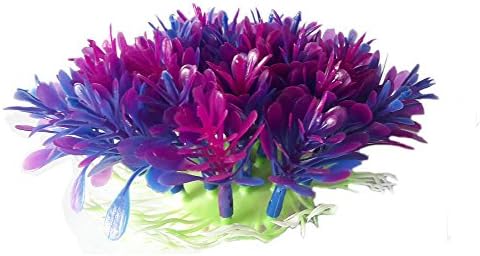 Artificial Plastic Plant Decoration Aquarium Decoration Medium-sized (5.1 inches) Hiding spot for Fish (Purple)