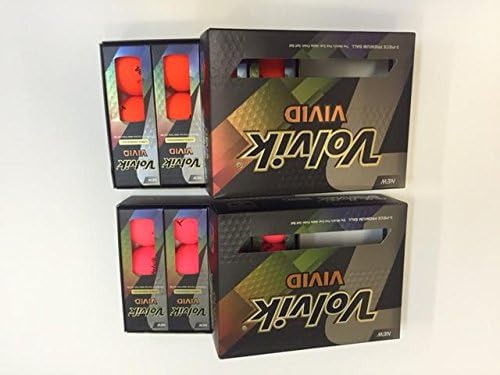 Volvik Vivid Golf Balls 2-Dozen Pack, Pink and Orange