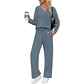 VUTRU Womens 2 Piece Lounge Sets Casual Fall Travel Vacation Outfits Tracksuit Wide Leg Loungewear 2025
