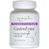 TRANSFORMATION THE GENESIS OF GOOD HEALTH - GastroZymeDigestive Supplement, Uniquely Formulated with Enzymes &amp; Papaya Leaf, Plant Based with Herbs, Soothes - Relieves Gastrointestinal Discomfort, 100