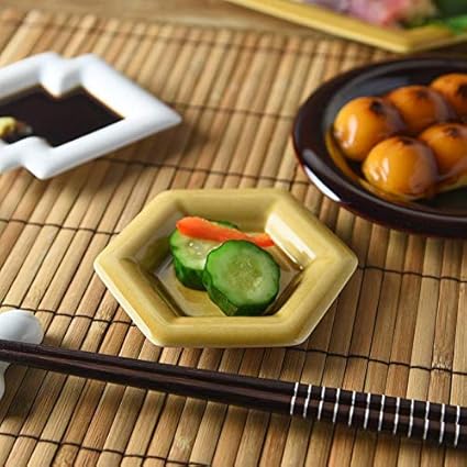 Amazon 小田陶器 Meji メジ 豆皿 亀甲 飴色 ライトブラウン 美濃焼 やまに Yamani 小皿