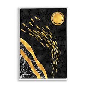 Framed Home Artwork Natural Landscape Golden Mo for...