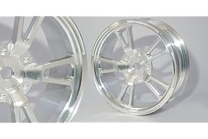 SSD RC V Spoke Front 2.2" Drag Racing Wheels (Silver) (2)