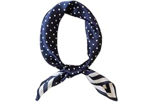 JERLA Women's Men's Small Square 100% Real Mulberry Silk satin Scarfs Hair head face scarf 21" x 21"