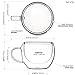 Tealyra - UNIVERSE 8-ounce - Set of 4 - Double Wall Glasses With Handle - Espresso Coffee - Tea - Cappuccino - Clear Cups - Heatproof Insulating - Keeps Beverages Hot - 230ml