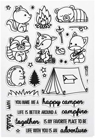 Nankod Cute Fox Silicone Clear Stamp Transparent Seals DIY Scrapbooking Album Craft Decor