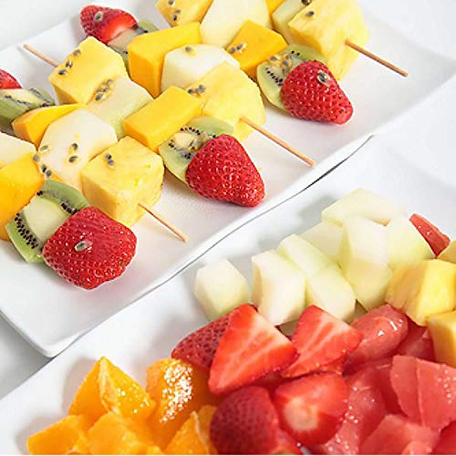 Easytle Natural Bamboo Skewers Sticks for BBQ, Appetizer, Vegetables, Cheese, Fruit, Corn and More Food, 200 Pcs (4 Inch)
