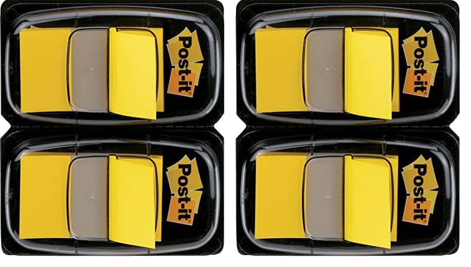 Post-it Index Flags - Dual Pack 25mm - Yellow (50 Flags x 2) (Pack of 2)