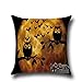 LEIOH 4Pack Happy Halloween Bat Pumpkin Pillow Covers Cotton Linen Sofa Home Decor Throw Pillow Case Cushion Covers 18 X 18 Inch