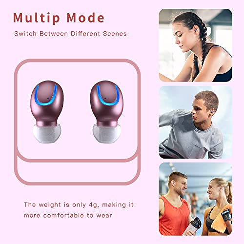 True Wireless Earbuds for Small Ears, Bluetooth Headphones 48h Playtime