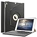 Boriyuan New iPad Pro 10.5 inch 2017 Keyboard Case - 360 Degree Rotating Stand Cover Leather Portfolio Case with Bluetooth Wireless Keyboard for Apple New iPad Pro 10.5 2017 (Black)