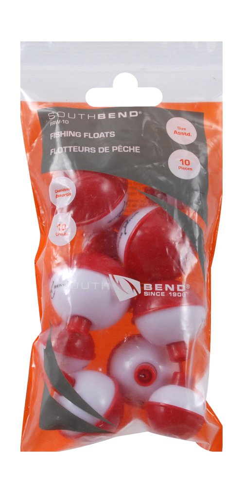 SOUTH BEND 10-Pack Push-Button Red & White Floats