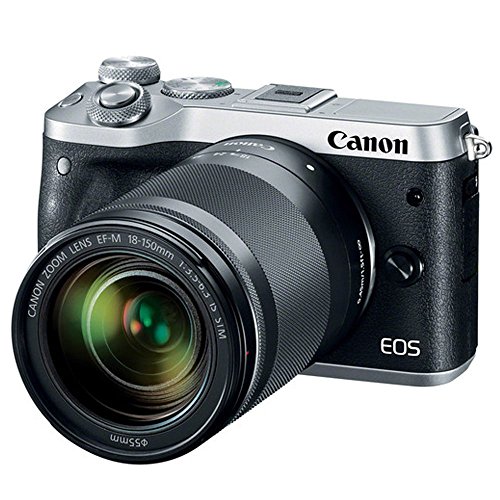 Canon-EOS-M6-Mirrorless-Digital-Camera-with-18-150mm-Lens-Silver-64GB-Memory-Card-Wide-Angle-Telephoto-Lens-Medium-Gadget-Bag-Quality-Tripod-Slave-Flash-UV-Filter-Kit--Ultimate-Bundle