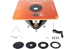 O'SKOOL Router Lift Systems for 4.2" Diameter Motors, 9-1/4'' x 11-3/4'' Plate 5-Piece Insert Ring Kit