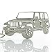 Wrenches & Bones Key Chain for Jeep Enthusiasts - Detailed JK/JKU/JL Stainless Steel Keychain for Jeep Wrangler Accessories Enthusiasts - Built (JKU)