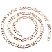 Trendsmax Mens Chain Womens Flat Figaro Link Rose Gold Plated Necklace 6mm 18-36inch