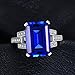 Jewelrypalace Women's 9.64ct Created Blue Sapphire 925 Sterling Silver Ring Size 9