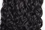 Ali Moda Hair 7A Grade Brazilian Virgin Hair Water Wave weave Black Color Human Hair 4 Bundles (100+/-5g)/bundle (28 28 28 28 Inch)