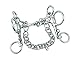 Weaver Leather Snaffle Mouth Miniature Pelham Bit Stainless Steel, 3-1/2