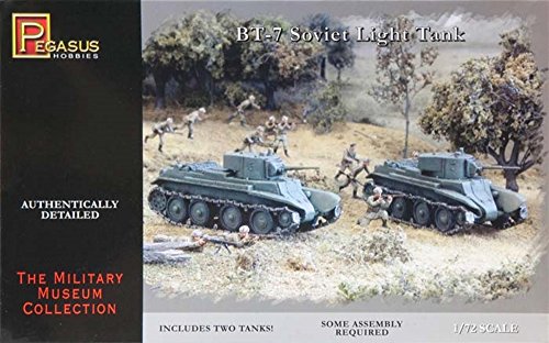 BT7 Soviet Light Tanks (2) (Snap Kit) 1-72 Pegasus