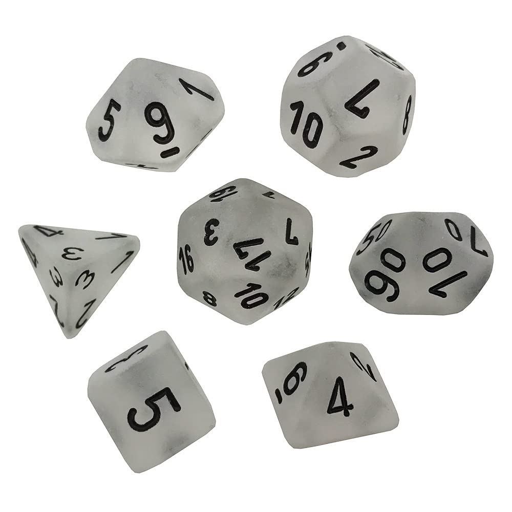 Chessex CHX27401 Dice-Frosted Clear/Black Set