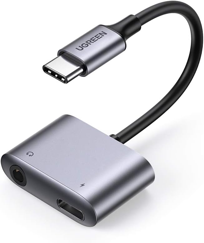 UGREEN 2 en 1 Adaptateur USB C Jack Supporte Audio et Charge Rapide Adaptateur Type C 3,5mm Aux