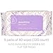 Amazon Elements Baby Wipes, Sensitive, 720 Count, Resealable Packs with Tub