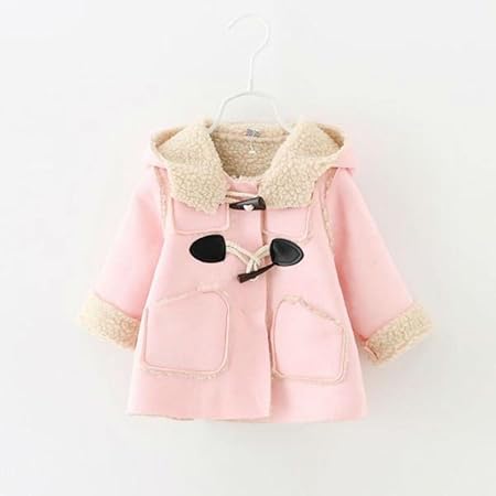 Amazon Co Jp キッズ 女の子 ガールズ ダッフルコート 防寒着 ジャケット 上着 ピンク ボア 80 おもちゃ