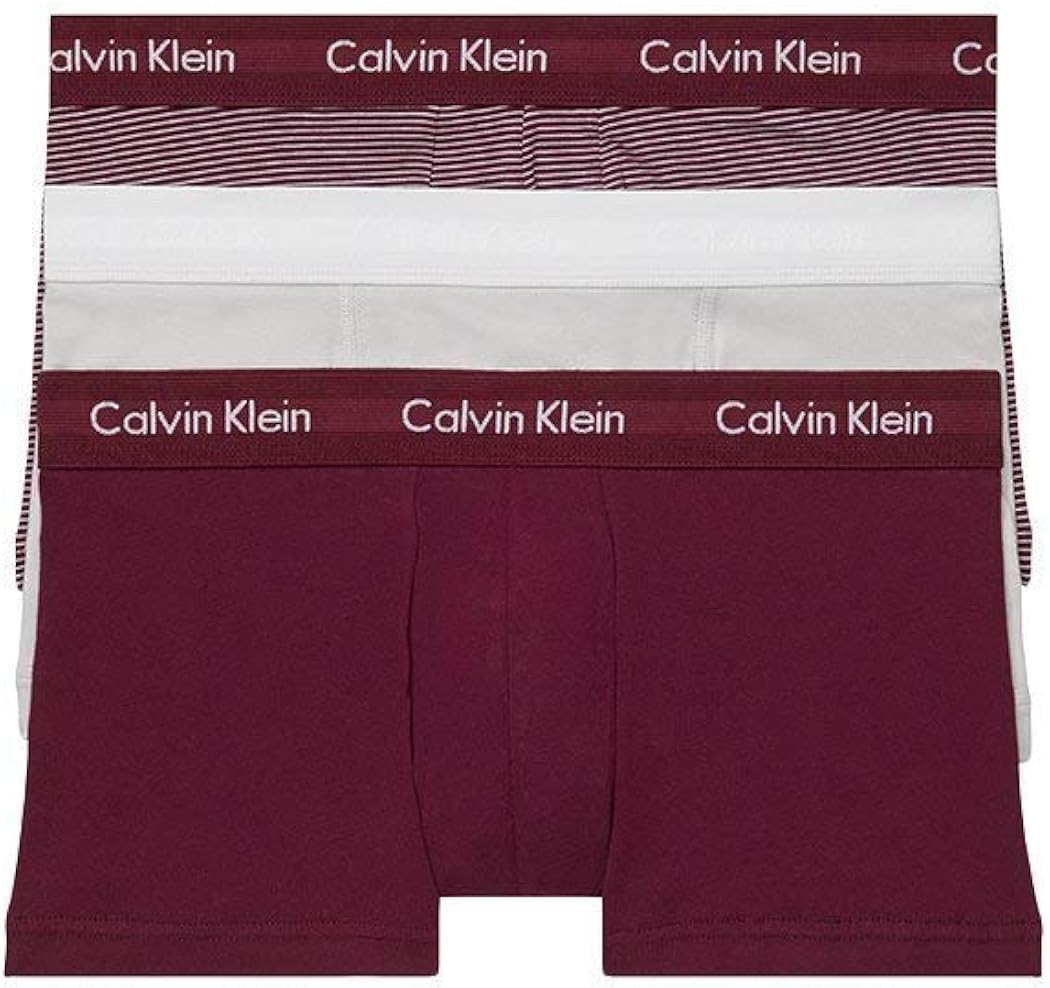 Calvin Klein Men's Cotton Stretch Multipack Low Rise Trunks: Clothing