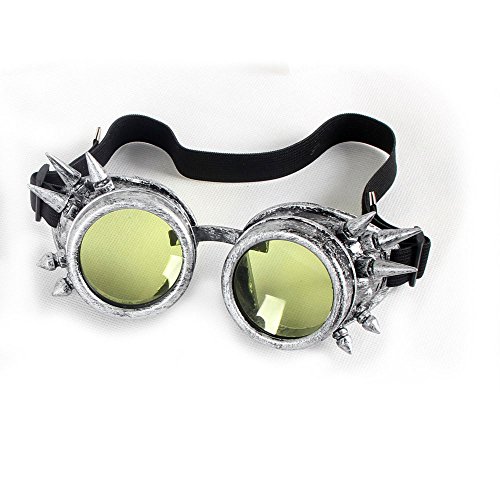 FUT Spiked Cyber Goggles Steampunk Goggles Glasses Goth Cosplay Eyewear - Image 4