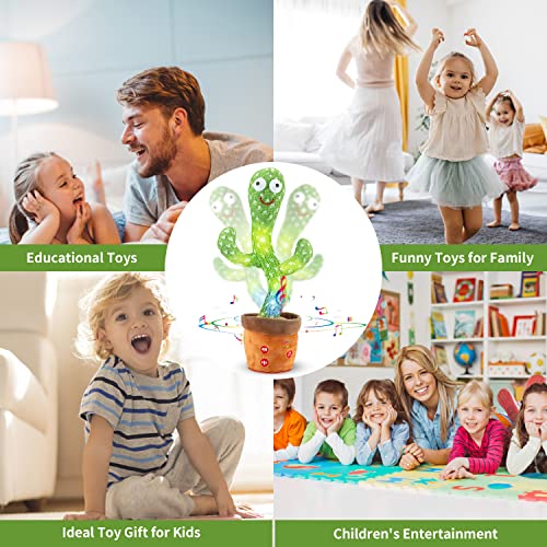 JOOSEN Dancing Cactus Toy Mimicking Talking Cactus Adjustable Volume